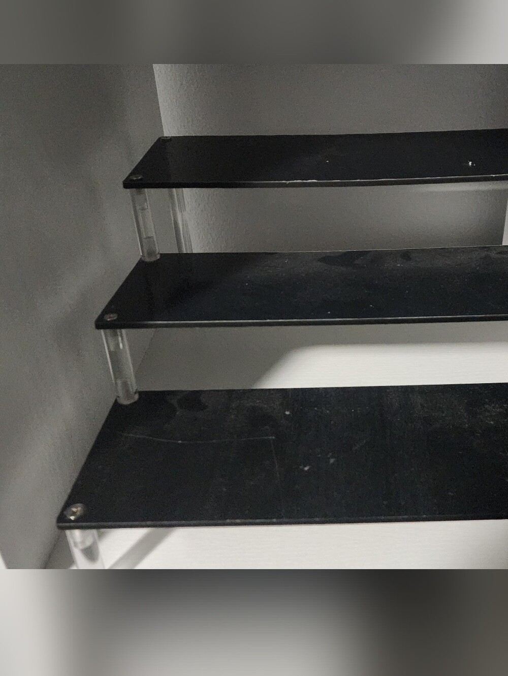 Black Acrylic Display Stand - 3-Tier V Organizer